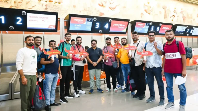 Ahmedabad to Bangkok flight inauguration ceremony