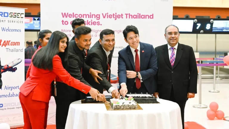 Ahmedabad to Bangkok flight inauguration ceremony